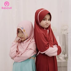 TK0356 Gamis Muslim Anak Warna Pink Marah Syari Murah