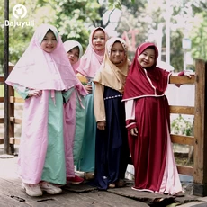 TK0357 Baju Muslim Anak Pink Marun Navy Modern Ukuran Tanggung