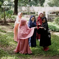 TK0361 Baju Muslim Gamis Anak Warna Pink Salem Navy Lucu Ukuran Tanggung