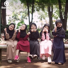 TK0384 Baju Muslim Anak Perempuan Warna Basic Kebersamaan Terbaru 2023 2 thn