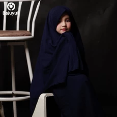 TK0436 Gamis Muslim Anak Warna Navy Terbaru Shahia