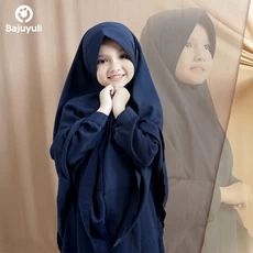TK0438 Baju Muslim Anak Warna Navy Bayangan Lucu Cutetrik