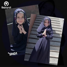 TK0441 Gamis Anak Warna Navy Potret Lucu Naura