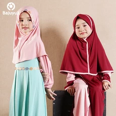 TK0449 Gamis Anak Warna Pink Hijau Lucu Cutetrik