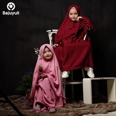 TK0452 Gamis Anak Warna Pink Marun Syari Tanggung