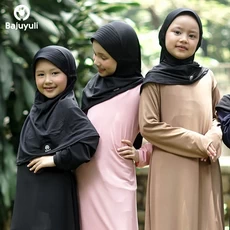 TK0460 Baju Gamis Anak Warna Polos Senyum Terbaru 1 thn