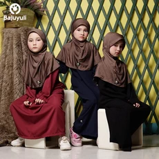 TK0462 Baju Muslim Anak Kombinasi Polos Simple Polos 1 thn