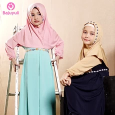 TK0465 Baju Muslim Anak Perempuan Warna Renda Cantik Murah 1 thn