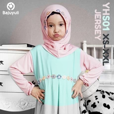 TK0466 Gamis Anak Warna Renda Warna Warni Murah 2 thn