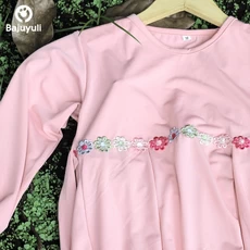 TK0467 Baju Gamis Anak Perempuan Kombinasi Renda Murah Naura