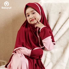 TK0470 Gamis Anak Kombinasi Senyum Pipi Terbaru 2023 Tanggung