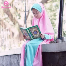 TK0481 Gamis Muslim Anak Warna Baby Pink Quran Terbaru 2023 Shahia