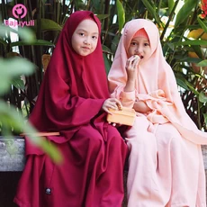TK0498 Baju Muslim Anak Perempuan Kombinasi Marun Salem Makan Terbaru 2023 Upright