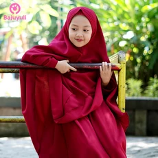 TK0502 Baju Gamis Anak Kombinasi Marun Taman Bermain Lucu Naura
