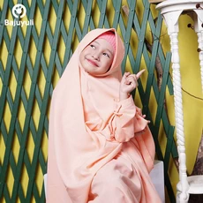 TK0512 Baju Muslim Anak Warna Peach Berpikir Terbaru 2023 1 thn