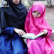 TK0517 Baju Muslim Anak Kombinasi Pink Baca Ibu Terbaru 2023 Tanggung