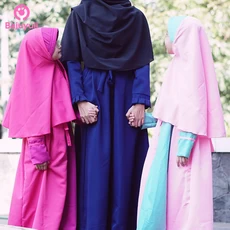 TK0523 Baju Anak Gamis Warna Pink Couple Lucu Upright