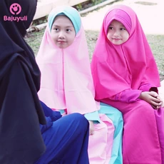 TK0532 Gamis Muslim Anak Warna Pink Nasehat Orang Tua Murah Upright