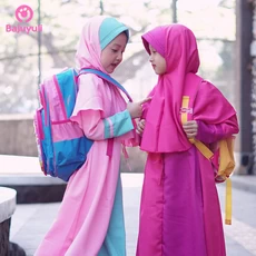 TK0538 Gamis Anak Warna Pink Sekolah Syari Cutetrik