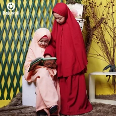 TK0553 Baju Muslim Anak Warna Salem Marun Quran Syari Shahia
