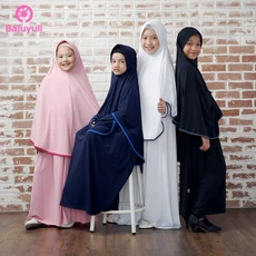 TK0563 Baju Gamis Anak Perempuan Kombinasi Adek Kakak Syari Modern Naura