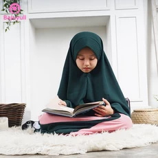 TK0566 Baju Muslim Anak Perempuan Warna Baca Quran Polos Naura