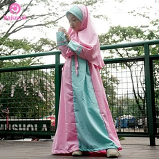 TK0587 Baju Gamis Anak Warna Hijau Taman Terbaru Naura