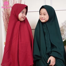 TK0600 Gamis Muslim Anak Warna Marun Hijau Modern 1 thn