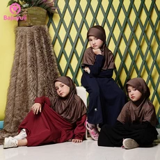 TK0603 Baju Muslim Anak Perempuan Warna Marun Navy Hitam Modern Cutetrik