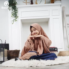 TK0619 Gamis Anak Perempuan Warna Navy Milo Lesehan Terbaru 2023 Shahia