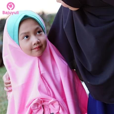 TK0646 Baju Muslim Anak Kombinasi Senyum Ibu Pink Murah Tanggung