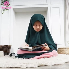 TK0730 Baju Muslim Anak Perempuan Kombinasi Hijau Pink Quran.Jpg Terbaru Shahia Hijab