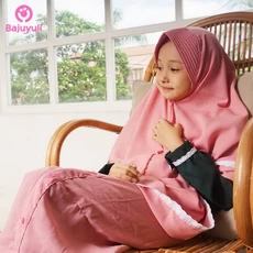 TK0741 Baju Gamis Anak Warna Kursi Pink.Jpg Polos Tanggung