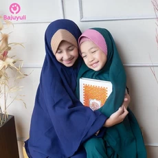 TK0760 Baju Muslim Anak Warna Navy Berpelukan Hijau.Jpg Terbaru Cutetrik