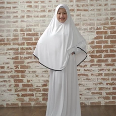 TK0804 Baju Muslim Anak Putih Manasik Polos 1 thn
