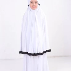 TK0811 Gamis Muslim Anak Putih Susu.Jpg Lucu 2 thn