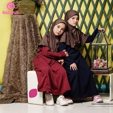 TK1153 Gamis Anak Warna Marun Hitam Terbaru 2023 Tanggung